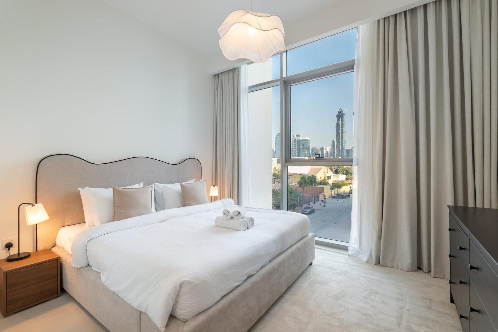 Full Burj Khalifa View In 3 Bedroom Apartment In Canal Front 1 That Sleeps 6 Dubai Exterior foto